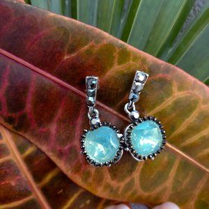 Blue clear aqua earrings